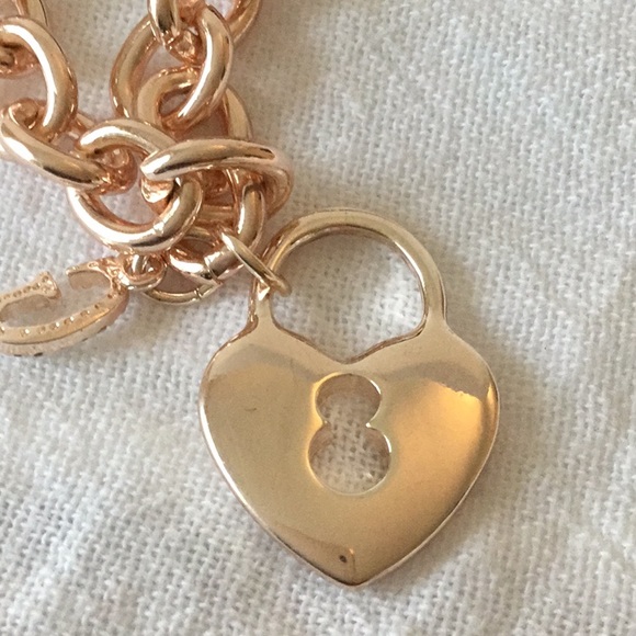 Rose Gold-Tone Link Charm Bracelet - Picture 4 of 6